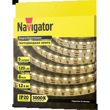 Лента светодиодная NLS-335WWS120-8-IP20-12V