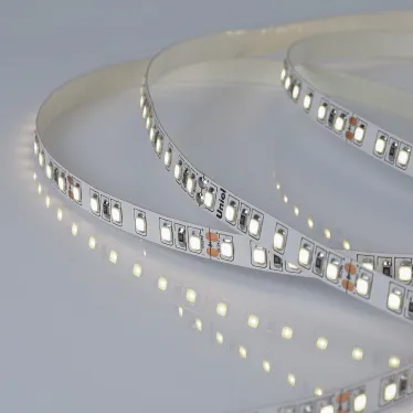 Лента гибкая светодиодная на самоклеящейся основе. ULS-2835-120LED/m-8мм-IP20-DC24V-9,6W/m-5м-4000K Катушка 5 м. в герметичной упаковке. (4000K).