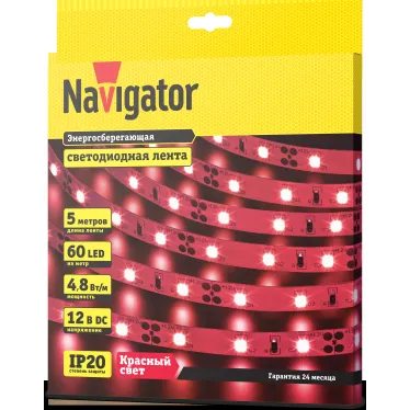 Лента светодиодная NLS-3528R60-4.8-IP20-12V R5