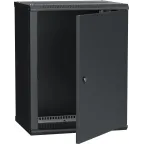                  Шкаф настенный 19' LINEA W 12U 600x450мм металлическая дверь RAL9005
               