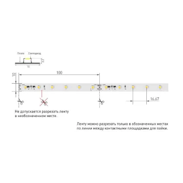 Лента светодиодная RT-20000 24V White6000 (3528, 60 LED/m, 20m) | 025009 | Arlight