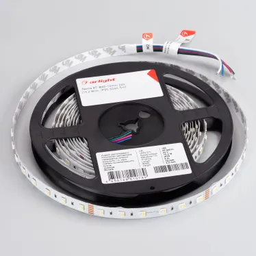 Лента LED RT-B60-12mm 24V RGBW-Day-4-in-1 (19.2 W/m, IP20, 5060, 5m) (ARL, Открытый)