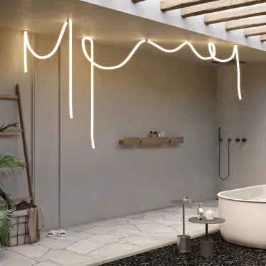 Лента герметичная MOONLIGHT-SIDE-A336-D25мм 24V Warm2700 360deg (14.4 W/m, IP65, 2835, 5м, wire x1) (Вывод кабеля боковой)