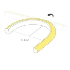 Лента светодиодная герметичная DMX MOONLIGHT-TOP-B84-16x15mm 24V RGB-PX7 360deg (18 W/m, IP67, 5m, wire x2) (ARL, Вывод боковой, 3 года)