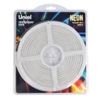 Светодиодная гибкая герметичная лента. NEON ULS-N03-2835-100LED/m-8mm-IP67-DC12V-11W/m-5M-3000K катушка 5м в блистере теплый белый свет 3000K