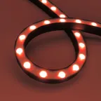 Грейзер DMX THOR-3D-F24-25x27mm 24V RGB (17 W/m, IP65, 1m, wire x2) (ARL, силикон, управляемый, 24 LED/m)