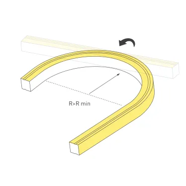 Лента светодиодная герметичная MOONLIGHT-TOP-U-A156-13x12mm 24V Day4000 (11 W/m, IP67, 0,5m, wire x1) (ARL, 156 LED/m)