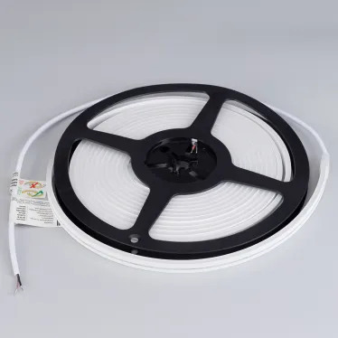 Лента герметичная MOONLIGHT-SIDE-A168-4x10mm 24V Blue (7.2 W/m, IP65, 5m, wire x2) (Arlight, Вывод кабеля прямой)