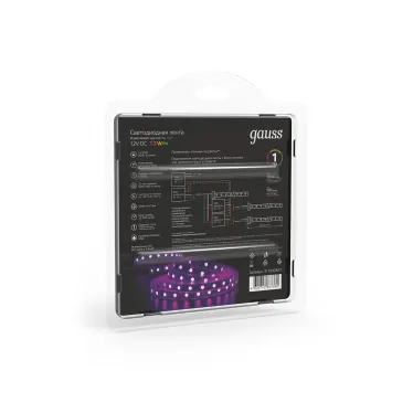 Лента светодиодная LED 5050/30-SMD 7.2 Вт/м 330 лм/м RGB DC 12В IP66 10мм (блистер 5м) Black Gauss
