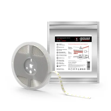 Лента светодиодная LED 2835/60-SMD 4.8 Вт/м 210 лм/м Красный DC 12В IP20 8мм (ZIP bag 5м) Elementary Gauss