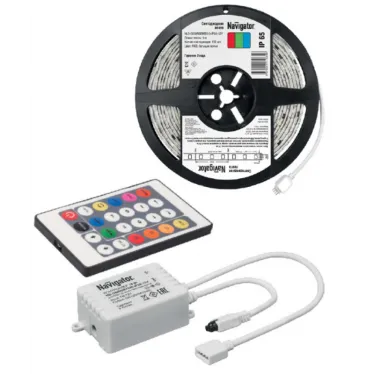 Лента светодиодная NLS-5050RGBM30-5-IP65-12V 5Вт 12В RGB IP65 5м | 71834 | Navigator