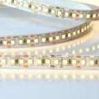 Лента гибкая светодиодная на самоклеящейся основе. ULS-M14-2835-168LED/m-10мм-IP20-DC12V-14W/m-5м-3000K PROFI Катушка 5м. в герметичной упаковке. Теплый (3000К).