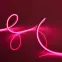 Лента гибкая светодиодная. NEON ULS-N01-2835-120LED/m-6мм-IP67-DC12V-9W/m-5м-PINK катушка 5м в блистере розовый свет