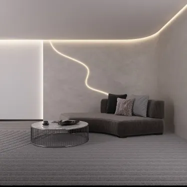 Лента герметичная AURORA-PS-A120-12x6mm 24V Amber (10 W/m, IP65, 2835, 5m) (Arlight, Силикон)
