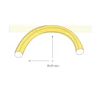 Лента герметичная MOONLIGHT-TOP-M560-D13мм 24V Warm3000 360deg (8.6 W/m, IP65, 5м, wire x1) (Вывод кабеля прямой)
