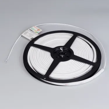 Лента герметичная MOONLIGHT-SIDE-T-M196-03x06mm 24V Warm2300 (7.2 W/m, IP54, 2216, 5m, wire x2) (Arlight, Вывод кабеля прямой)
