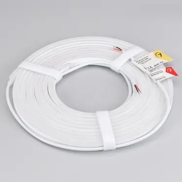 Лента герметичная MOONLIGHT-SIDE-A120-06x12мм 24V Warm3000 (9.6 W/m, IP65, 5м, wire x2) (Вывод кабеля прямой)