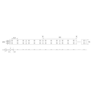 Лента светодиодная LS615/ 240SMD(2835)/м 19.2Вт/м 12V 5000*14*3.8мм 6500К, IP65 | 27733 | FERON