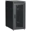 Шкаф напольный сетевой 19'' LINEA N 28U 800х1000мм перфорированная передняя дверь. задняя перфорированная черный