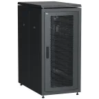 Шкаф напольный сетевой 19'' LINEA N 28U 800х1000мм перфорированная передняя дверь. задняя перфорированная черный
