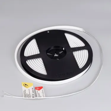 Лента герметичная MOONLIGHT-TOP-M280-10x5mm 24V Warm2700 (15 W/m, IP65, 5m, wire x1) (Arlight, Вывод прямой, 3 года)