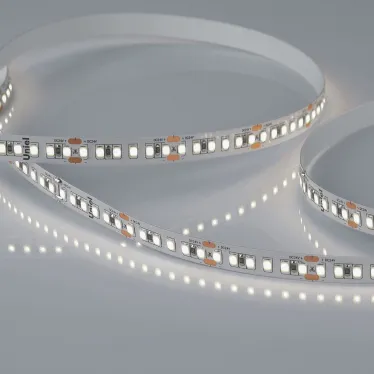 Лента гибкая светодиодная на самоклеящейся основе. ULS-2835-168LED/m-10мм-IP20-DC24V-14W/m-5м-4000K, катушка 5 м. в герметичной упаковке. (4000K).