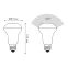 Лампа светодиодная LED 9 Вт 660 лм 3000К грибок R63 теплый E27 AC 220В Black Gauss