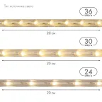 Дюралайт LED, постоянное свечение 2W – белый, 36 LED/м, 100 м
