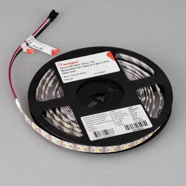Лента SPI-B60-10mm 12V White6000-PX1-RAM (9.3 W/m, IP20, 5060, 5m) (, бегущий огонь)