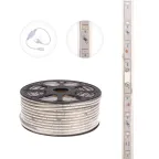 Лента уличная LED герметичная в силиконовой оболочке 220В 10х7мм IP65 SMd3528 60 диодов/метр красный (бухта 100м)