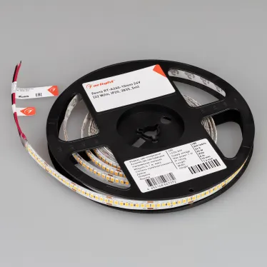Лента светодиодная RT-A240-10mm 24V Warm2400 (22 W/m, IP20, 2835, 5m) (ARL, высокая эффективность 150 лм/Вт, 240 LED/m)