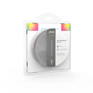 Лента светодиодная LED 5050/60-SMD 10 Вт/м 700 лм/м RGB DC 12В IP20 10мм (блистер 3м) Basic Gauss