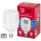 Лампа LED POWER T100-50W-6500-R E27/E40 R 50 Вт холодный белый свет колокол RED LINE ЭРА колокол RED LINE ЭРА