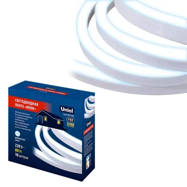 Комплект светодиодной ленты 10 м. IP67. ULS-N21 10M/6500K/1.5м IP67 RRP80C00 Дневной (6500K). Cетевой шнур 1,5 м.