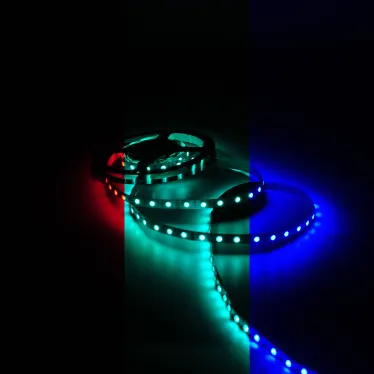 Лента светодиодная LED 5050/60-SMD 14.4 Вт/м 660 лм/м RGB DC 12В IP20 8мм комплект лента и драйвер (блистер 5м) Black Gauss