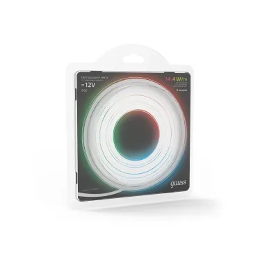 Лента светодиодная LED 5050/60-SMD 14.4 Вт/м 660 лм/м RGB DC 12В IP66 10мм (блистер 5м) Black Gauss