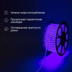 Лента уличная LED герметичная в силиконовой оболочке 220В 10х7мм IP65 SMd3528 60 диодов/метр cиний (бухта 100м)