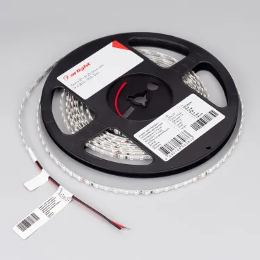 Лента RT-A120-5mm 24V Yellow (9.6 W/m, IP20, 2835, 5m) (, узкая)