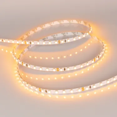 Лента RT-A120-5mm 24V Yellow (9.6 W/m, IP20, 2835, 5m) (, узкая)