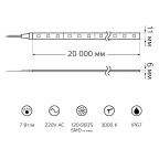 Лента светодиодная LED 2835/120-SMD 7 Вт/м 600 лм/м 3000К AC 220В IP67 10мм (катушка 20м) Black Gauss