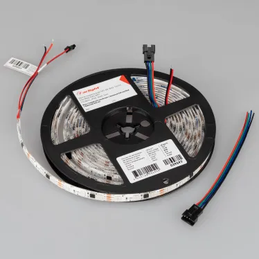 Лента герметичная SPI-SE-B60-10mm 12V RGB-PX3-BPT (12 W/m, IP65, 5060, 5m) (Arlight, бегущий огонь)