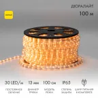 Дюралайт LED, постоянное свечение 2W - желтый, 30 LED/м, 100 м
