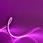 Гибкая светодиодная лента. NEON ULS-N01-2835-120LED/m-6mm-IP67-DC12V-9W/m-5M-PURPLE катушка 5м в блистере фиолетовый свет