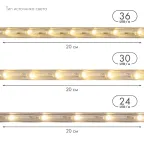 Дюралайт LED, постоянное свечение 2W - белый Эконом 24 LED/м, 100 м