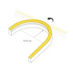 Лента герметичная MOONLIGHT-SIDE-A168-4x10мм 24V Warm2300 (7.2 W/m, IP65, 5м, wire x2) (Вывод кабеля прямой)