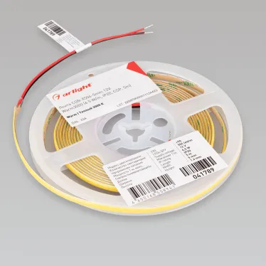 Лента COB-X504-5мм 12V Warm3000 (6.5 W/m, IP20, CSP, 5м) (-)