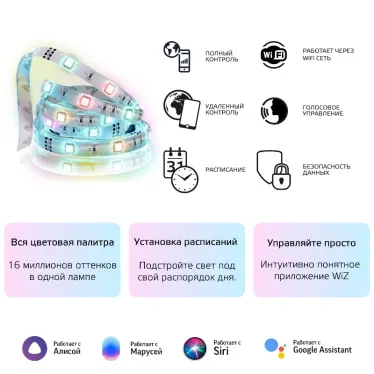 Лента светодиодная "умная" Smart Home RGBW тип CCT+DIM 5 м 1/20 | 5020122 | Gauss