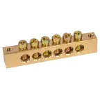                  Шина NO-122-20 PEN земля-ноль 8х12мм 6/2 латунная крепеж по краям
               