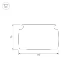 Линейка SL-ARC-D3000-A23-11.6W 24V White6000 (590мм, дуга 1 из 16) (, Открытый)
