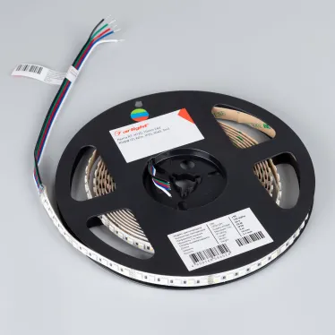 Лента RT-H120-10mm 24V RGBW-Day-4-in-1 (25 W/m, IP20, 4040, 5m) (Arlight, Открытый)